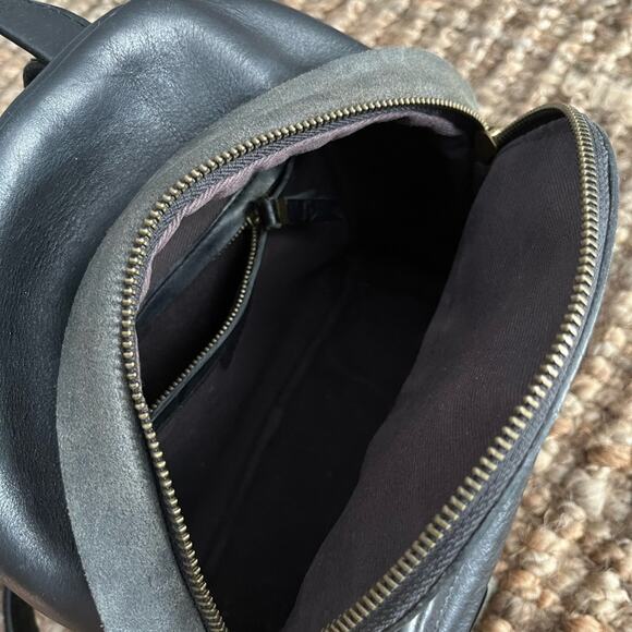 Madewell Lorimer Black Leather Mini Backpack Casual Minimalist Bag EUC main image 7